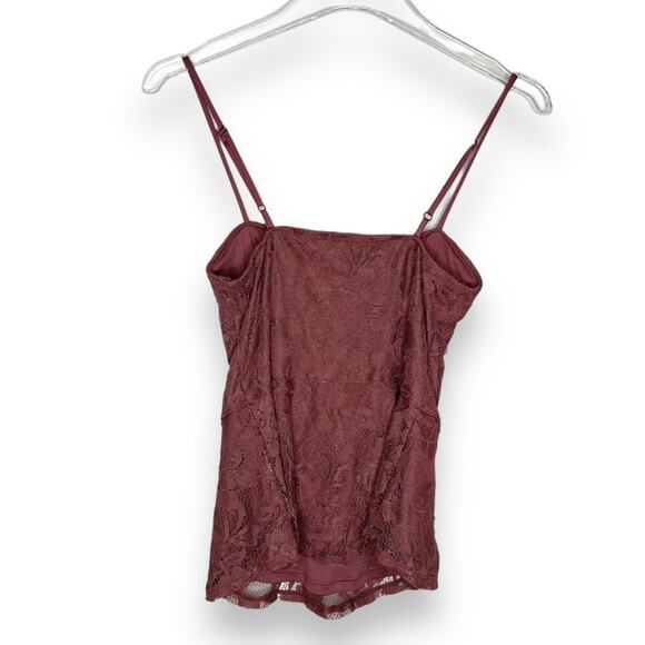Express One Eleven Mauve Lace Corset Camisole Tank Top Size Small - Picture 2 of 5